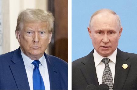 　トランプ米大統領（ゲッティ＝共同）、ロシアのプーチン大統領